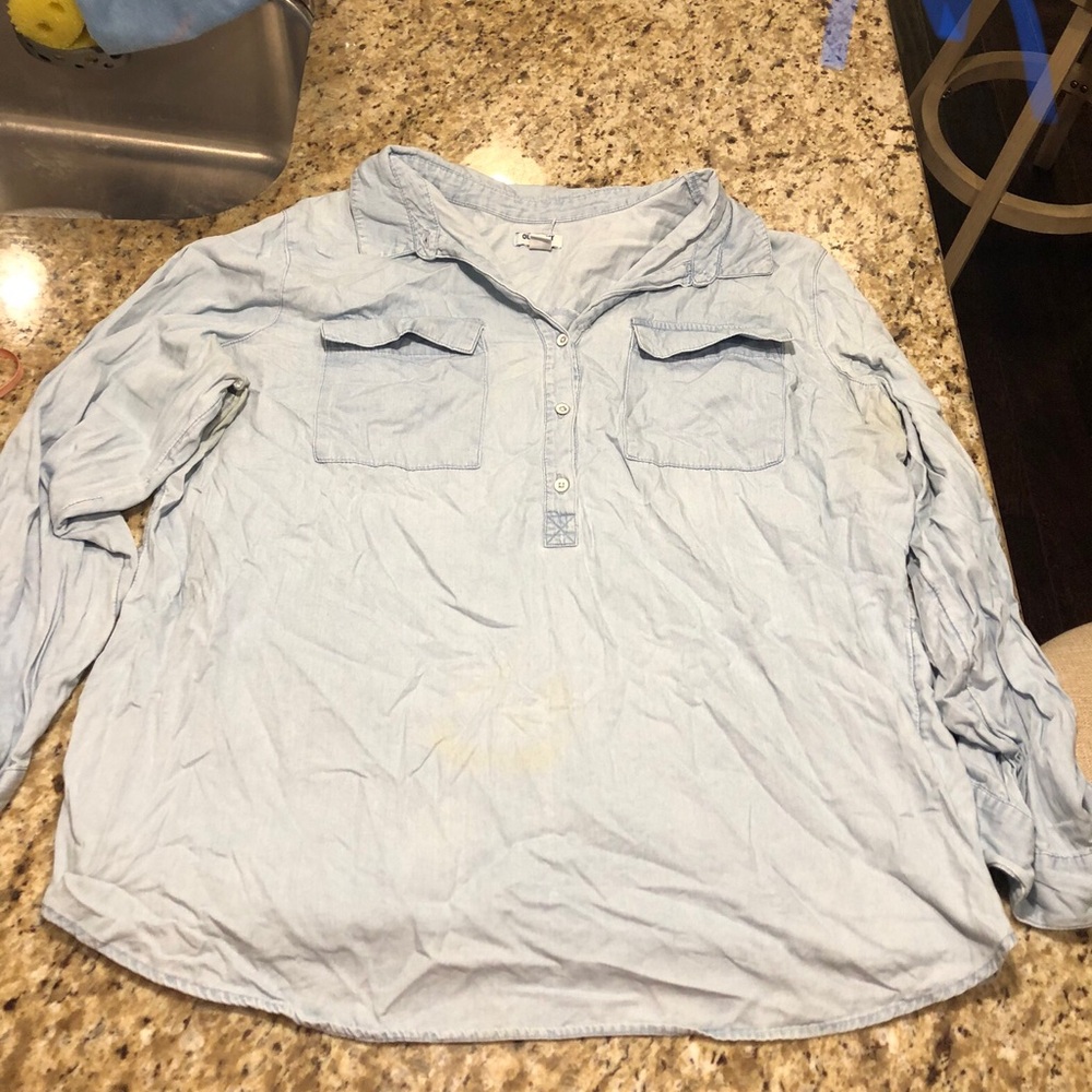 Old Navy Blue Button Up